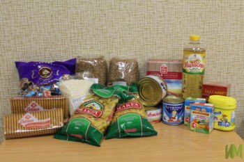 Продуктовые наборы для подопечных фонда
