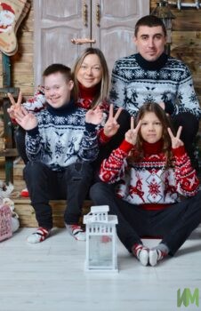 Семья Меньшовых на новогодней фотосессии