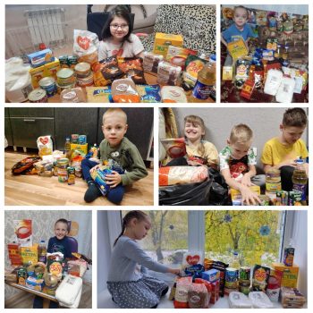 Продуктовая помощь для 100 семей подопечных